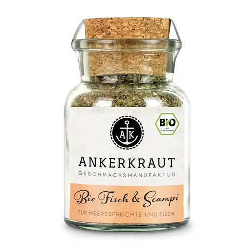 Ankerkraut Gewürz BIO Fisch & Scampi, BIO Fisch & Scampi, 60g im Korkenglas
