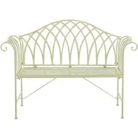 BELIANI Gartenbank Metall Hellgrün 130 cm von Beliani