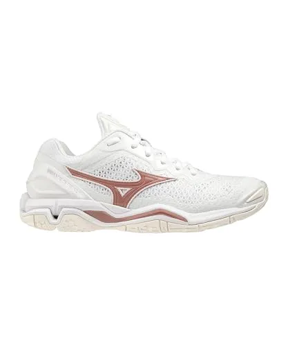 Mizuno Handballschuhe Damen Handballschuhe Wave Stealth V(W) White/Rose/Snow White 38 ½