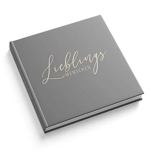 itenga Gästebuch Freundebuch Lieblingsmenschen I 21,0 x 21,0 cm, 88 Blanko Seiten I ideal als Fotoalbum oder zum Festhalten von Erinnerungen