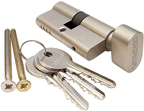 Knaufzylinder Türzylinder Schliesszylinder 30/35 Drehknaufzylinder Profilzylinder Türschloss GERDA Satina