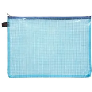 Foldersys Reißverschlussbeutel 40472-44, A4, blau, aus PVC, 1 Fach
