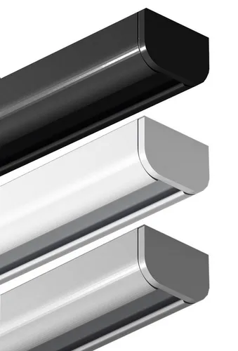 Garduna Gardinenschiene halbrunde Schleuderschiene, 1-läufig, Aluminium