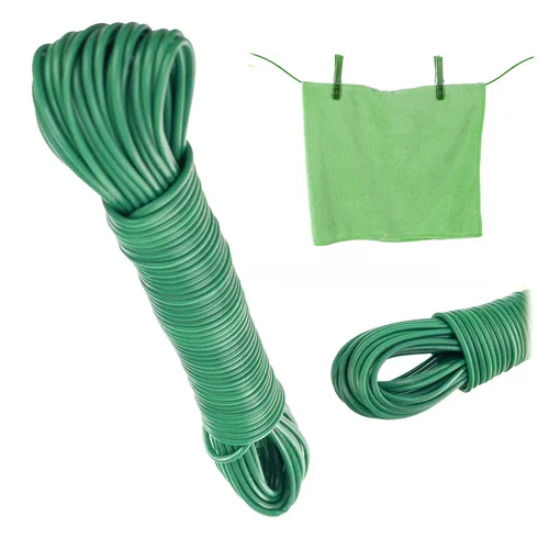 KADAX Wäscheleine Wäscheleine 20 Meter stark mit eingelegtem Balkonseil