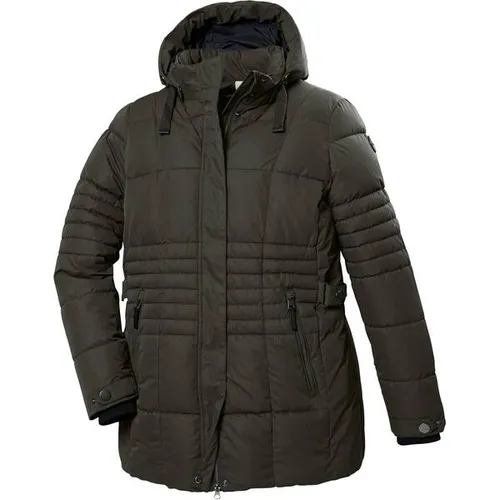 STOY Damen Steppjacke mit abzippbarer Kapuze - Große Größen STW 3 WMN QLTD JCKT, dunkeloliv, 46, 41912-000