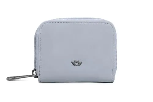 Fritzi aus Preußen Geldbörse Mattiq Wani Air blau - Elegante Portemonnaie mit handlichem Format, ideal für jede Tasche. Mit Zipper, mehreren Fächern für Karten und Quittungen, aus hochwertigem Polyurethan.