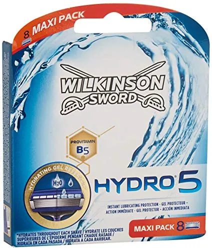Wilkinson Sword Hydro 5 Rasierklingen Klingen, für Herren Rasierer, 8 St