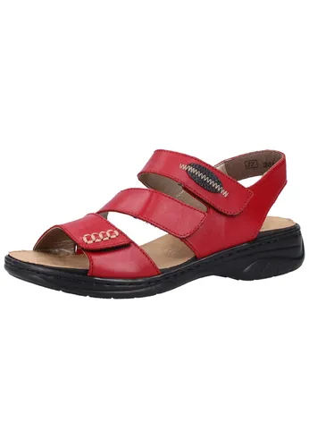 Rieker Damen Sandalen in Rot - Bequeme Wanderschuhe - Wanderschuhe in Größe 40, aus hochwertigem Leder, ideal für lange Spaziergänge und Outdoor-Aktivitäten. Genießen Sie Komfort und Stil in einem!