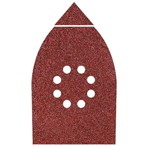 wolfcraft 6 Haft-Schleifblätter für Holz und Metall I 1794000 I 107 x 142 mm I Körnung 180 I für Multischleifer, Deltaschleifer, Dreieckschleifer I hohe Standzeit