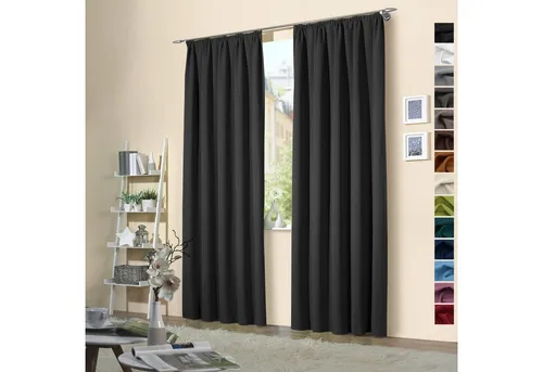 heimtexland Verdunkelungsvorhang – Blickdicht & Energiesparend - Gardinen aus hochwertigem Verdunklungsstoff bieten perfekten Sonnenschutz, isolieren Kälte und dämmen Schall. Ideal für ein angenehmes Raumklima und Energieeinsparung.