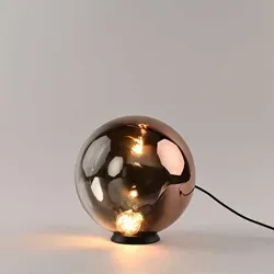 s.luce Orb Tischlampe, Kupfer & Glas, Ø 30 cm von s.luce