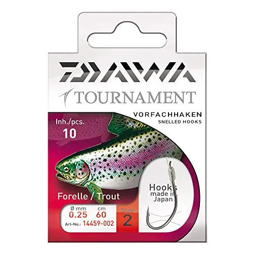 Daiwa Tournament Forellenhaken Gr. 6, 120cm - Gr.6-0,23mm von DAIWA