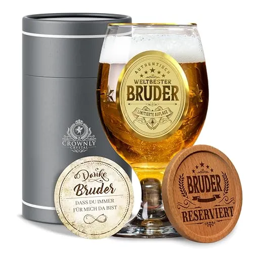 CROWNLY CRYSTAL® Personalisiertes Bierglas Mit Gravur von CROWNLY CRYSTAL