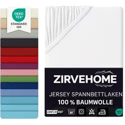 yadetextil Spannbettlaken 180x200 cm - 200x200 cm Jersey Spannbetttuch 100% Baumwolle Bettlaken, Jersey, Gummizug: Rundumgummi, (1 Stück), Baumwolle Spannbettlaken 180x200-200x200 cm bis 25 cm Höhe, Weiß weiß 180 cm x 200 cm