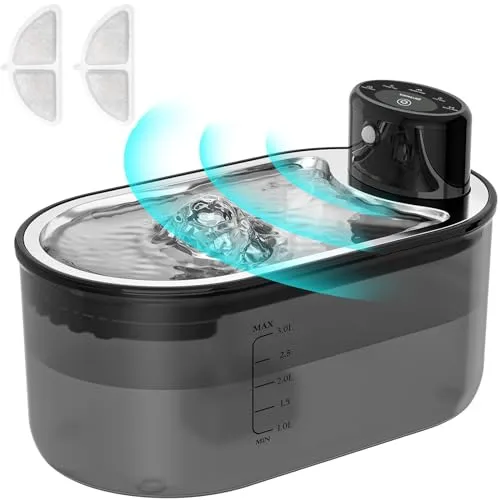 TOMXCUTE 3,0 l Katzenbrunnen mit Bewegungsmelder von tomxcute