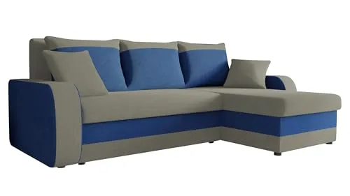 Mirjan24 Ecksofa Kristofer - L-Form Couch mit Schlaffunktion und Bettkästen - Sofas & Couches: Praktisches Ecksofa mit Schlaffunktion, zwei Bettkästen und universeller Ottomane, ideal für platzsparendes Wohnen.