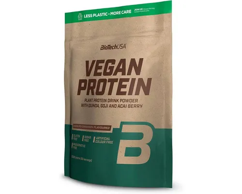 BioTech USA Vegan Protein 2 kg - Laktosefrei - Protein Shakes & Muskelaufbau, laktosefreies Veganprotein mit köstlichem Hazelnussgeschmack, ideal für Veganer und Fitness-Enthusiasten.