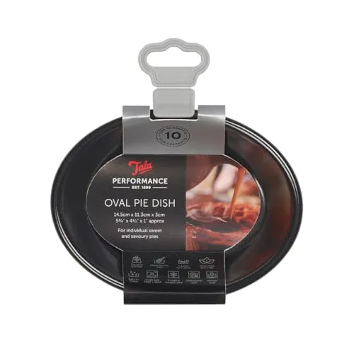 Tala Premium Performance Eclipse Antihaft-Ovaler Tarte-Plat, 13,5 x 10 x 2,5 cm; Perfekt für traditionelle süße oder herzhafte Einzeltartes