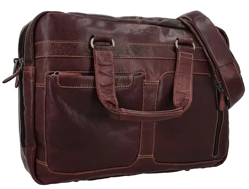 Gusti Laptoptasche Leder - Ripley Businesstasche für Herren - Aktentasche aus hochwertigem Leder, ideal für Notebook und Schreibutensilien, vereint praktischen Nutzen mit zeitlos-klassischem Design.