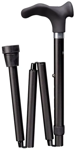 Stockshop Gehstock Gehstock DELUXE COMFORT Faltstock, anatomischer Griff Soft-Beschichtun