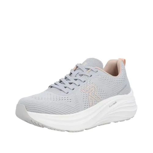 Rieker MELTON Damen Sneaker Halbschuhe hellgrau 38 - Stylische Rieker Sneaker für Damen in hellgrau, ausgestattet mit leichter, abriebfester Sohle und herausnehmbarer Einlegesohle für optimalen Komfort. Perfekte Passform durch Komfortweite, ideal für den Alltag.