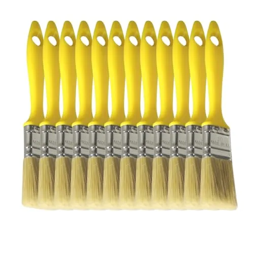 DD Composite Laminierpinsel Sets Flachpinsel Kunststoffstiel verzinkte Zwinge, Pinsel bitte wählen:30mm (12 Stück)