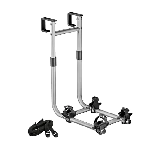 Wiltec Fahrradhalter für Wohnmobilleiter - 2 Fahrräder - Fahrradträger für Wohnmobil bis 30 kg, leichte Aluminiumkonstruktion, ideal für sichere Transporte und einfache Montage auf den meisten Wohnmobilleitern.