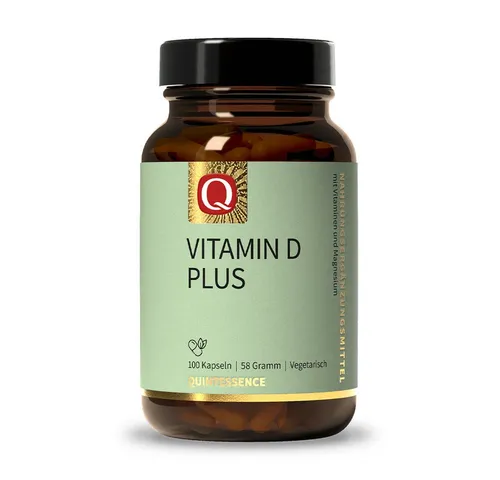Quintessence Vitamin D Plus - Nur eine Kapsel pro Tag - 100 Kapseln, 58 g