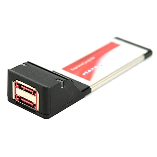 Rhombutech PCMCIA Expresscard 34 Express Card 34 Extern eSATA 2 Channel 2 Kanal eSATA S-ATA