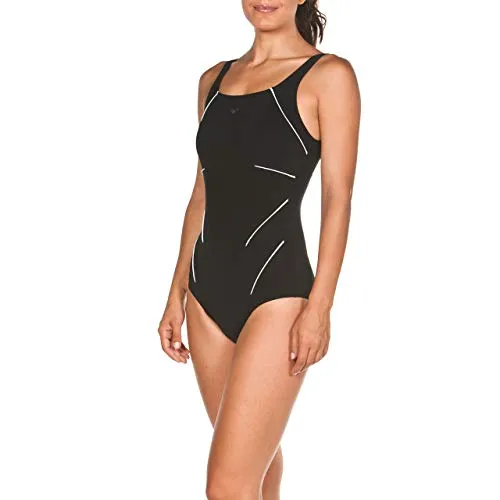 arena Jewel Low R Damen-Badeanzug C Cup - Bademode mit Bodylift Shaping Technologie für optimale Kurvenkontrolle und Bewegungsfreiheit, ideal für Freizeit-Schwimmen und Wasser-Fitness.
