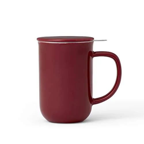 Viva Scandinavia Porzellan Tee Tasse mit Teesieb in rot von Viva Scandinavia