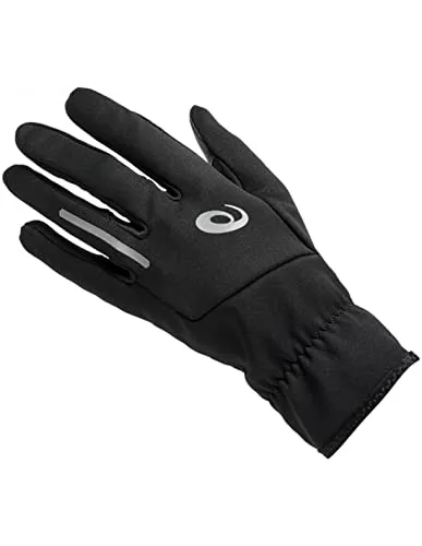 ASICS Unisex Lite-Show Gloves - Laufhandschuhe in Schwarz, Größe M - Bequeme Unisex-Laufhandschuhe aus 100% Polyester für optimale Bewegungsfreiheit und Sichtbarkeit bei Dunkelheit. Ideal für sportliche Aktivitäten im Freien.
