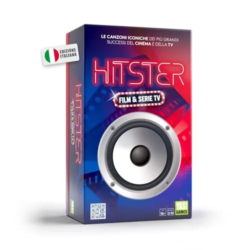 Rocco Giocattoli Hitster - Film & TV-Serie - Gesellschaftsspiel mit ikonischen Songs aus Filmen und Serien, ideal für spannende Spielabende und ab 16 Jahren geeignet.