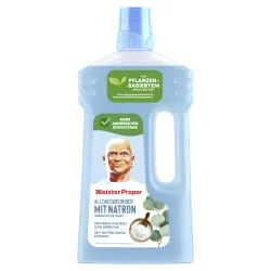 Procter & Gamble Service GmbH Meister Proper Allzweck-Bodenreiniger mit Natron, Eukalyptus-Duft, Pflanzenbasierter Allzweckreiniger für glatte Oberflächen mit angenehmen Duft, 1 Liter