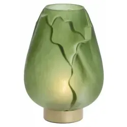 Light & Living Ginny LED-Tischlampe, batteriebetrieben, Grüngold, 27 cm