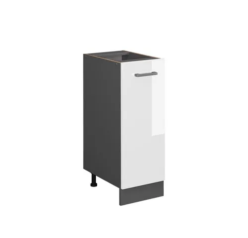 Vicco Apothekerschrank R-Line, Weiß Hochglanz/Anthrazit, 30 cm ohne Arbeitsplatte