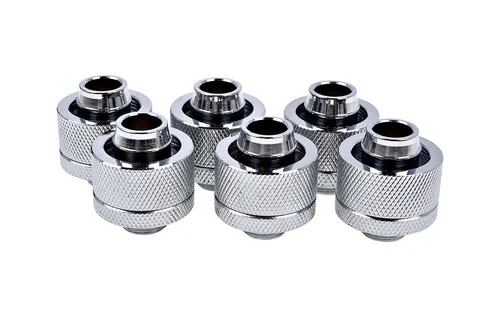 Alphacool Eiszapfen 19/13mm Anschraubtülle G1/4 - Chrome Sixpack - Hochwertige Anschraubtüllen für Computer-Kühlkomponenten, ideal für eine sichere Verbindung und stylisches Design in Ihrem System.