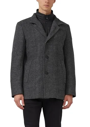 s.Oliver Strukturierter Mantel mit Wolle - Funktionsjacken mit wärmender Wattierung und elegantem Stehkragen, ideal für kalte Tage und stylische Outfits.