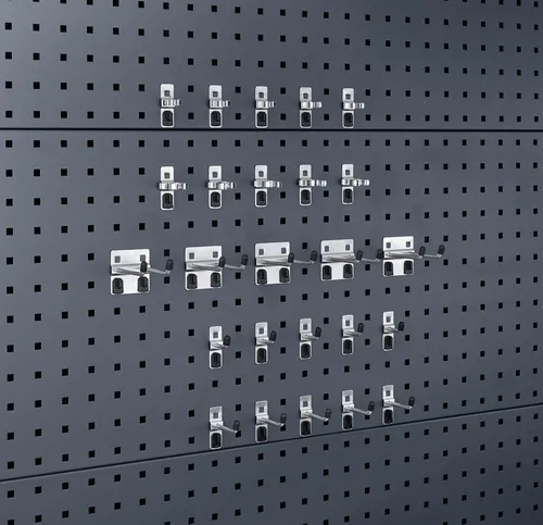 Bott Hakensortiment 25-teilig - 14030210 - Lochplattensysteme, vielseitiges Set mit 25 verschiedenen Haken für optimale Organisation und Platznutzung in Werkstätten oder Garagen.