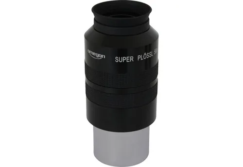 Omegon Super Plössl Okular 56mm 2'' - Großes Gesichtsfeld - Teleskope: 56mm Brennweite für herausragenden Überblick und hohe Randschärfe. Genießen Sie den Himmel mit minimaler Vergrößerung und geschwärzten Linsenkanten für besseren Kontrast.