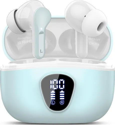 BESNOOW Bluetooth Kopfhörer 5.4 Noise Cancelling mit 40H Akku - Erleben Sie kabellosen HiFi-Sound mit diesen In-Ear Kopfhörern. Die 4 ENC Mikrofone sorgen für klare Gespräche, während die IP7-Wasserdichtigkeit sie ideal für Sport und Outdoor macht. Perfekt für den täglichen Einsatz!