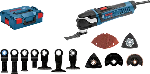 Bosch Multifunktionswerkzeug GOP 40-30 - 400W, inkl. 16-teiligem Zubehör-Set und L-Boxx, werkzeugloser Wechsel für effizientes Arbeiten