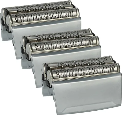 vhbw 3x Scherköpfe Ersatz für Braun 52S, 52B für Elektrorasierer, Silber