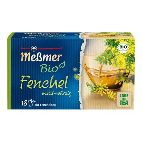 Meßmer Bio Fenchel | wohltuend | 18 Teebeutel | Vegan | Glutenfrei | Laktosefrei