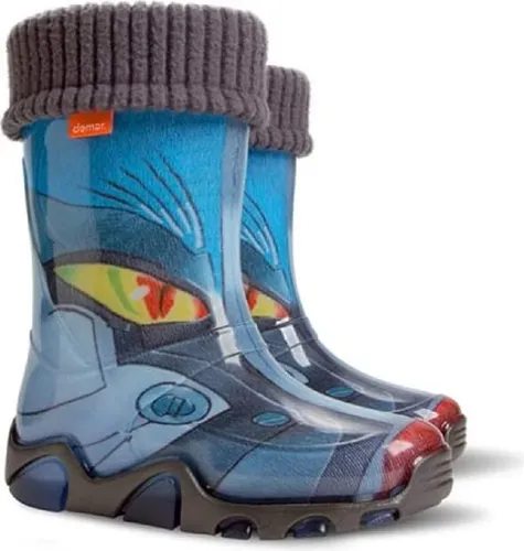 Demar LUX Gummistiefel Regenstiefel Kinderstiefel gefüttert mit Innensocken Mädchen Jungen 34/35