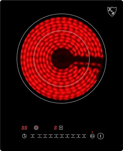 K&H Einzel 1 Zonen Glaskeramikkochfeld 31cm - Kochfeld, leistungsstark mit 2200 Watt und Touch-Control. Ideal für jedes Kochgeschirr, umweltfreundlich verpackt und mit hochwertiger Glaskeramik-Oberfläche.