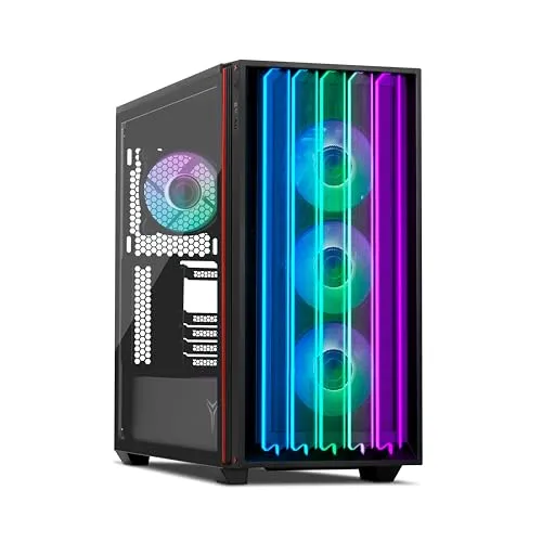 YEYIAN Mirage S Gaming-Gehäuse, ATX, halber Tower, gehärtetes Glas, USB 3.2 (YCM-APMIR-S1)