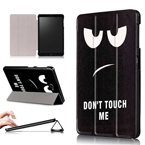 Xuanbeier Ultradünne Hülle Kompatibel mit Samsung Galaxy Tab A 10.1 2016 SM-T580/T585 (A6) Tablette Schutzhülle mit Ständer und Auto Schlaf/Wachen Funktion,Don't Touch me