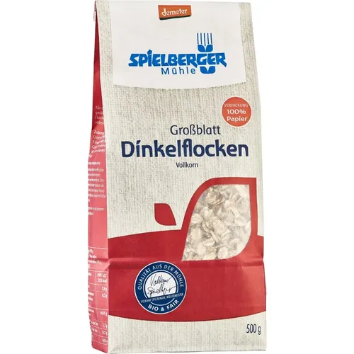 Dinkelflocken Großblatt 500g | SPIELBERGER MÜHLE