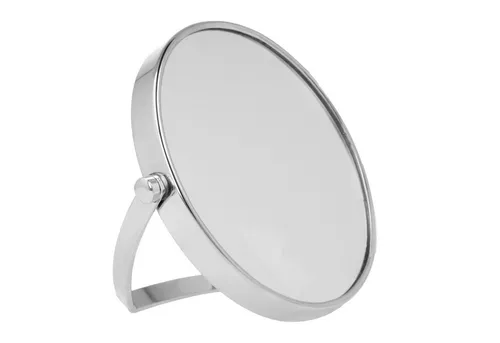 PARSA Beauty Essential Reise-Standspiegel mit 5-fach Vergrößerung in Silber - Kompakter Reise-Standspiegel in elegantem Silber – ideal für unterwegs. Mit 5-facher Vergrößerung und stabiler Standfunktion bietet er maximale Flexibilität für perfektes Styling, wo immer Sie sind.